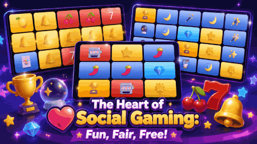 Community and fun gaming illustration
